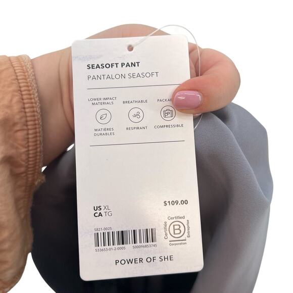 Athleta Seasoft Pants‎ in Gray Wide Leg Size XL - Picture 12 of 15